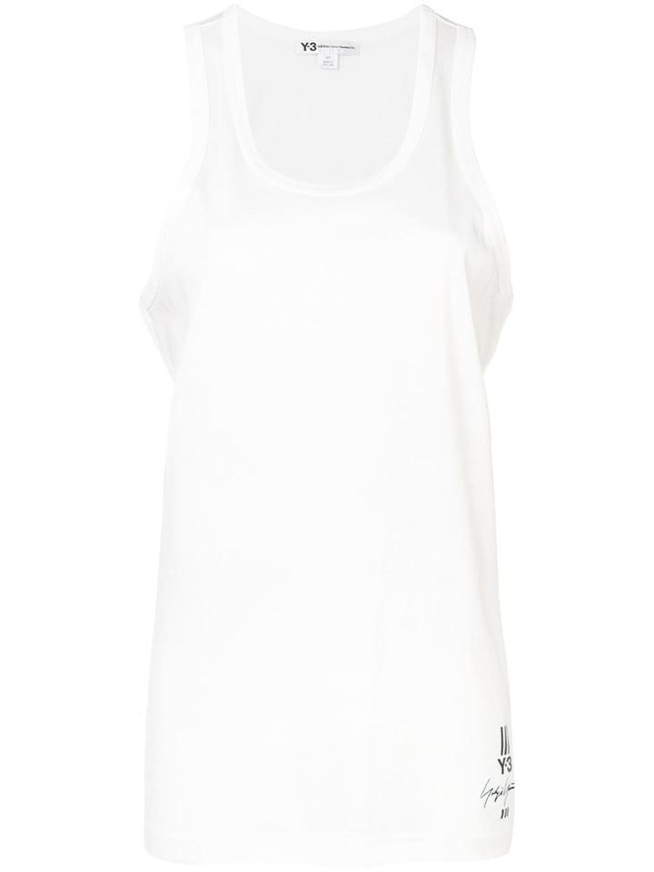 Y-3 Long Logo Tank Top - Pink