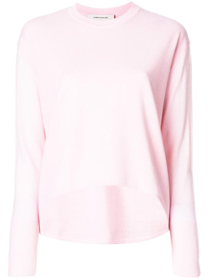 Cédric Charlier Asymmetric Hem Sweater - Pink