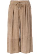 Desa 1972 Wide Leg Cropped Trousers - Brown