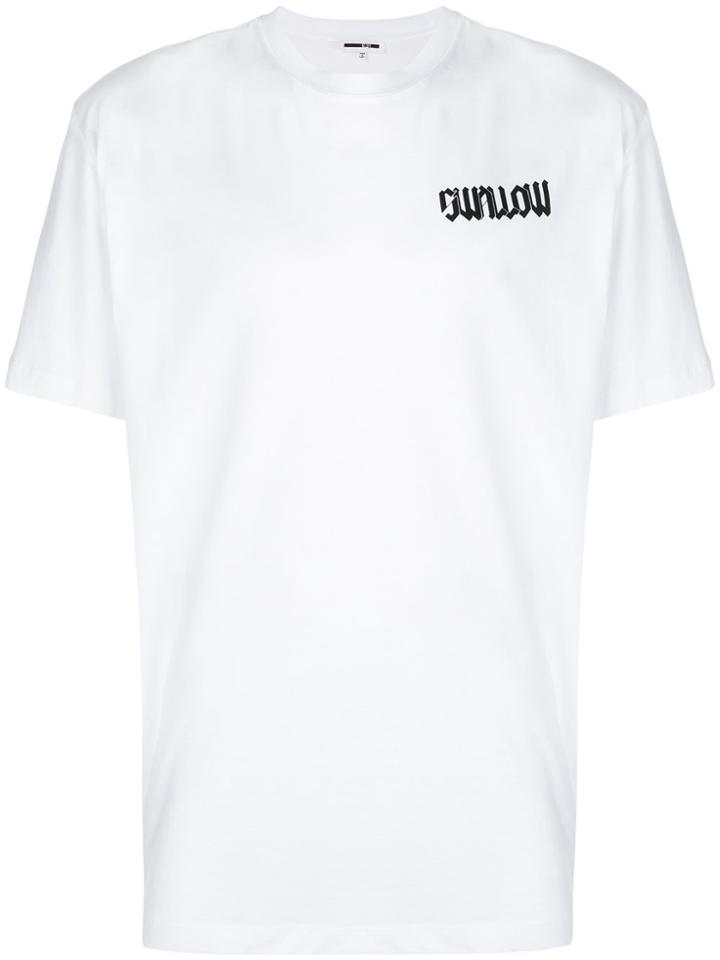 Mcq By Alexander Mcqueen Eyewear Swallow Slogan T-shirt - White
