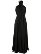 Reinaldo Lourenço Halterneck Midi Dress - Black