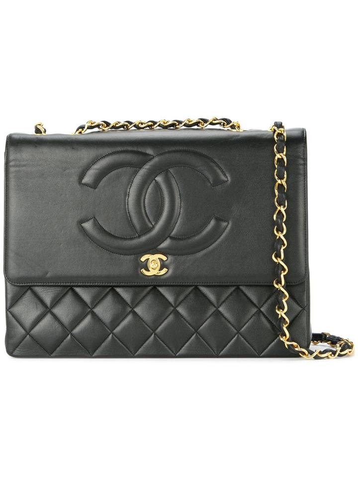 Chanel Pre-owned Jumbo Xl Quilted Shoulder Bag - Black