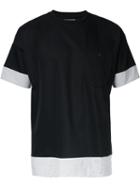 Factotum Contrast T-shirt, Men's, Size: 46, Black, Polyester/cotton