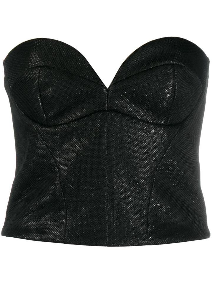 Pinko Fitted Bustier Top - Black