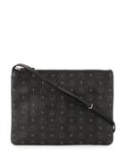 Mcm Large Logo Print Purse - Black