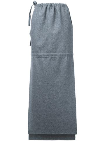Osakentaro - Maxi Skirt - Women - Wool - M, Grey, Wool