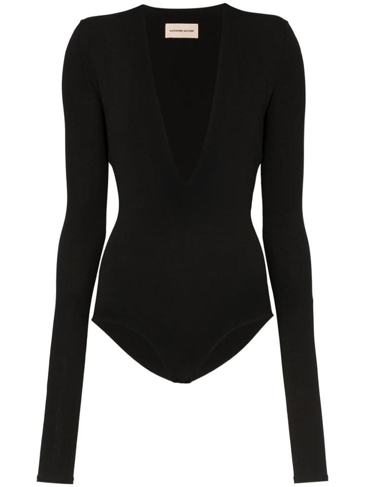 Alexandre Vauthier Plunging Bodysuit - Black