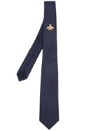 Gucci Bee Embroidery Tie - Blue