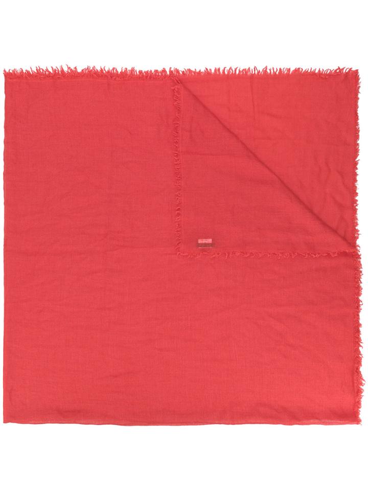 Faliero Sarti Frayed Edges Scarf - Red