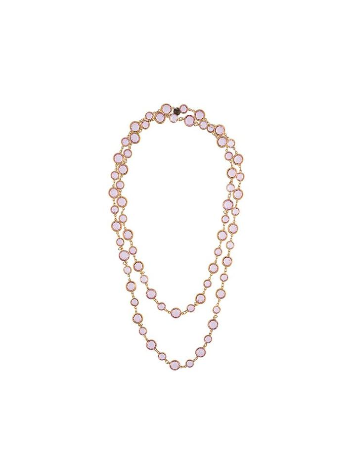 Chanel Vintage Sautoir Necklace, Women's, Pink/purple