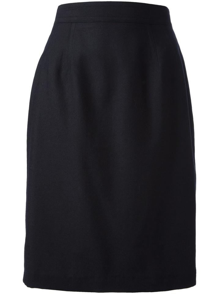 Louis Feraud Vintage High Waisted Skirt - Black