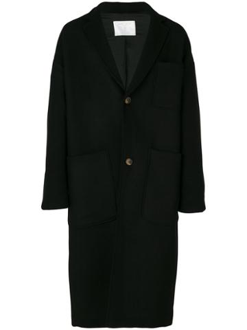 Société Anonyme - Oversized Long Coat - Unisex - Wool - S, Black, Wool
