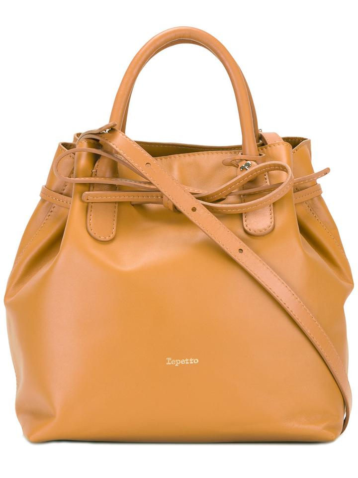 Repetto Removable Strap Bucket Bag, Women's, Brown, Leather