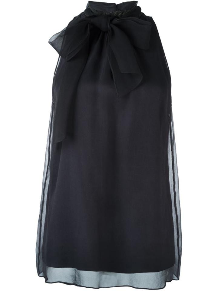 Brunello Cucinelli Halterneck Bow Top