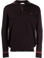 Etro Stripe Trim Jumper - Red