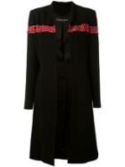 Jean Louis Scherrer Pre-owned Sequin And Bead Embellished Coat - Black