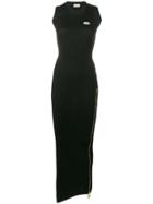 Gcds Ribbed Side Zip Dress - Black