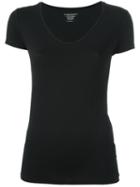 Majestic Filatures V-neck T-shirt, Women's, Size: Iii, Black, Viscose/spandex/elastane