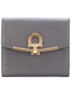 Salvatore Ferragamo Clasp-detail Wallet - Grey