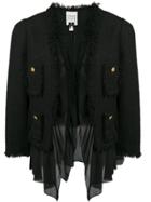 Edward Achour Paris Fitted 3/4 Sleeved Jacket - Black