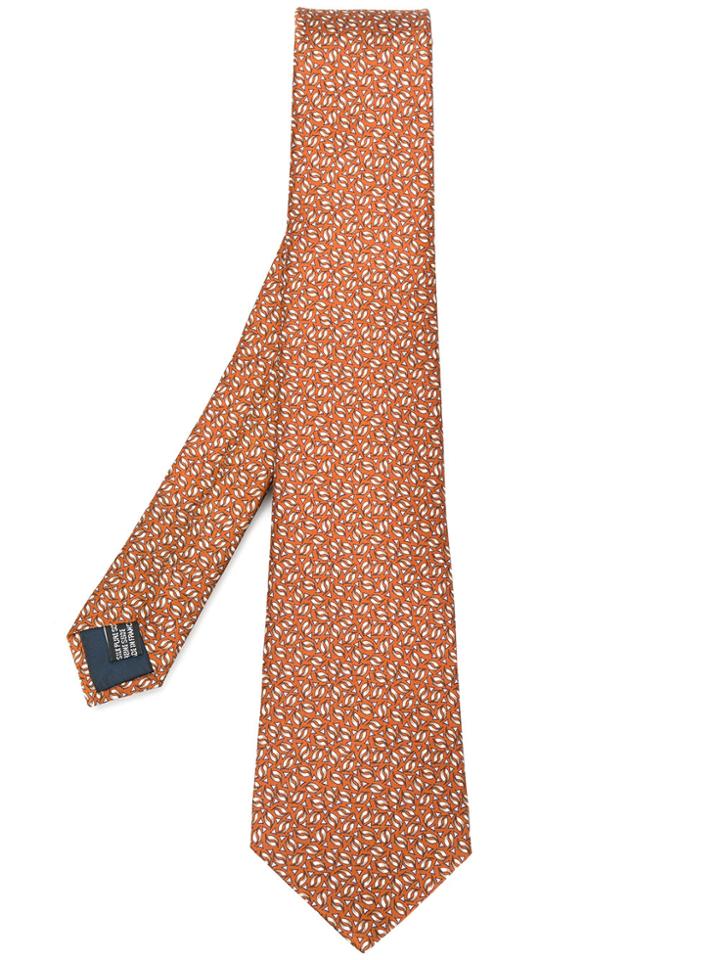 Lanvin Patterned Tie - Yellow & Orange