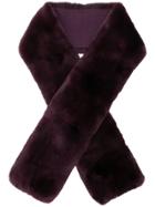 N.peal Long Scarf With Cashmere Details - Pink & Purple