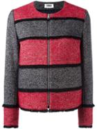 Sonia By Sonia Rykiel Striped Cropped Jacket, Women's, Size: 40, Cotton/acrylic/polyamide/alpaca