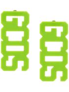 Gcds Logo Earrings - Green