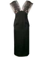 Victoria Beckham Lace Panel Dress - Black
