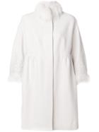 Ermanno Scervino Fur Trim Coat - White