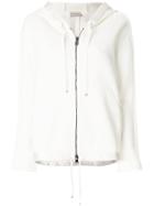 Moncler Contrast Trim Hooded Jacket - White
