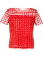 Tory Burch Cut-out Embroidered Top