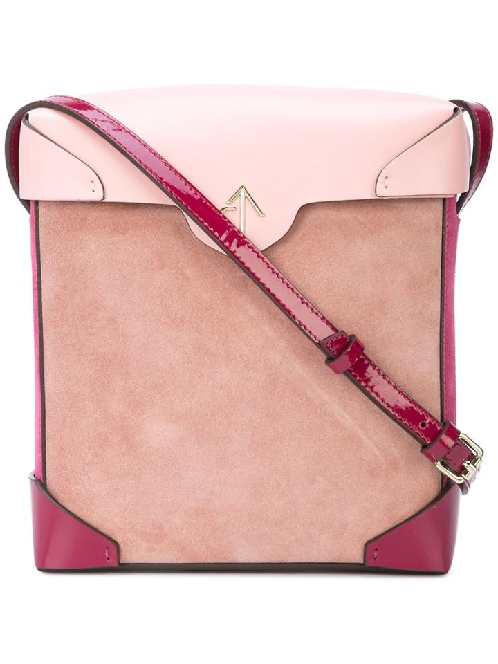 Manu Atelier Colorblocked Foldover Boxy Bag - Nude & Neutrals