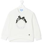 Lanvin Petite - Necklace Print Sweatshirt - Kids - Cotton/spandex/elastane - 12 Yrs, White