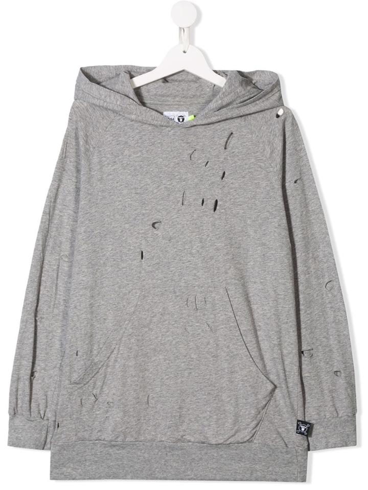 Nununu Hold Detailed Hooded Sweatshirt - Grey