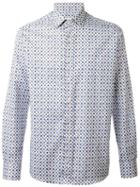 Etro Micro Print Shirt, Men's, Size: 44, Blue, Cotton