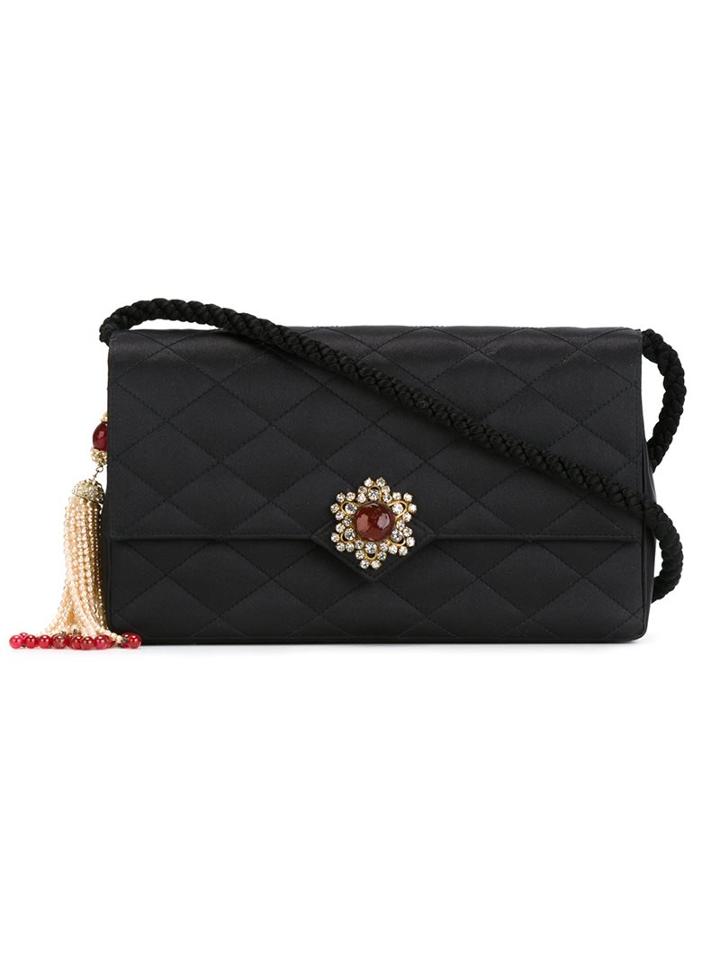Chanel Vintage Quilted Embellished Shoulder Bag