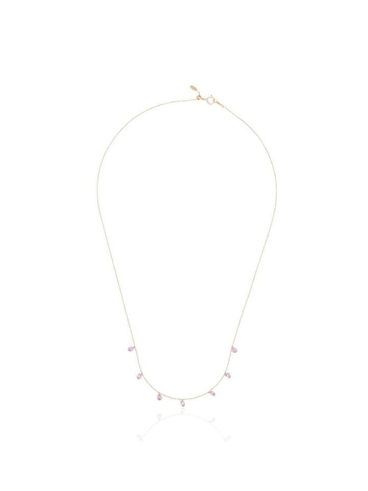 Persée 18kt Yellow Gold Pink Sapphire Necklace