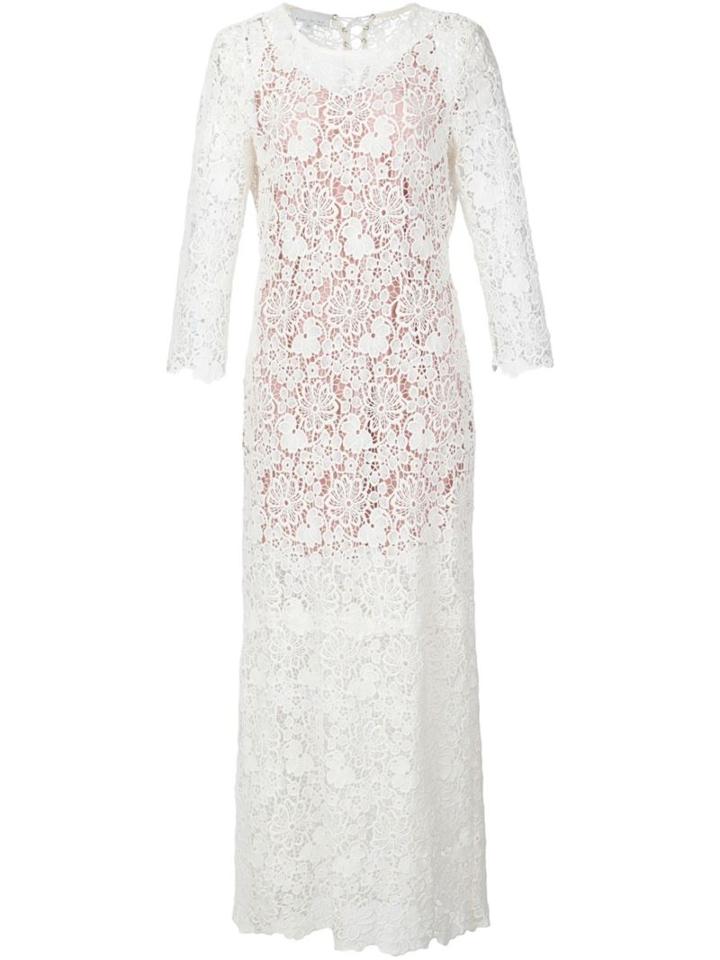Fleur Du Mal Guipure Lace Long Dress With Slip