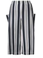 Pleats Please By Issey Miyake Striped Culottes, Women's, Size: 3, Nude/neutrals, Cotton/polyester
