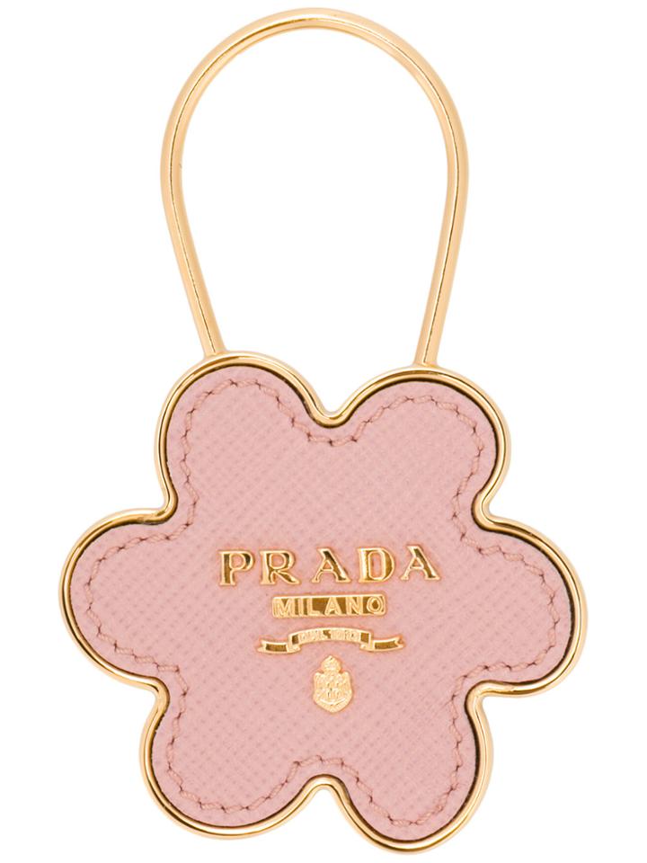 Prada Daisy Saffiano Keyring - Pink & Purple