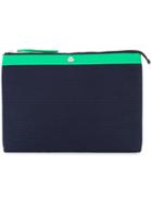 Cabas Colour Block Clutch - Blue