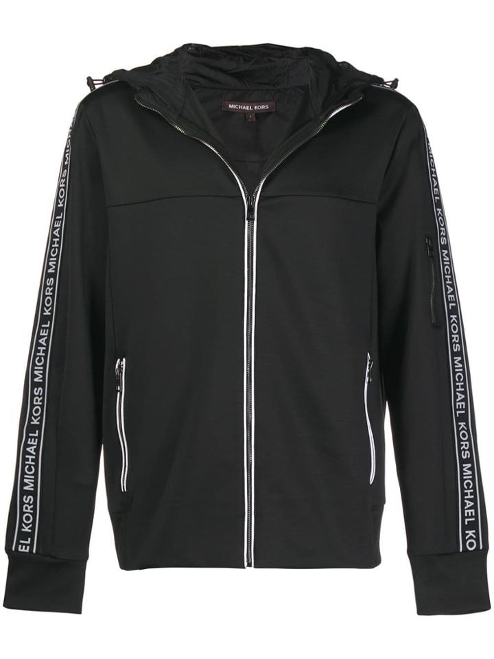Michael Kors Hooded Track Jacket - Black