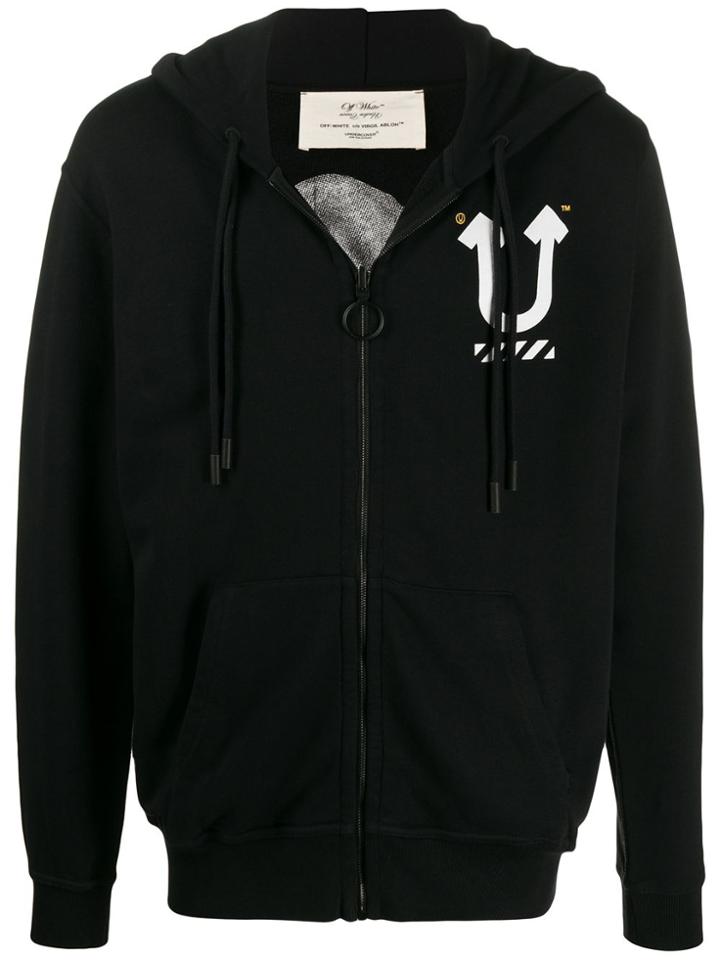 Off-white Skeleton Print Hoodie - Black