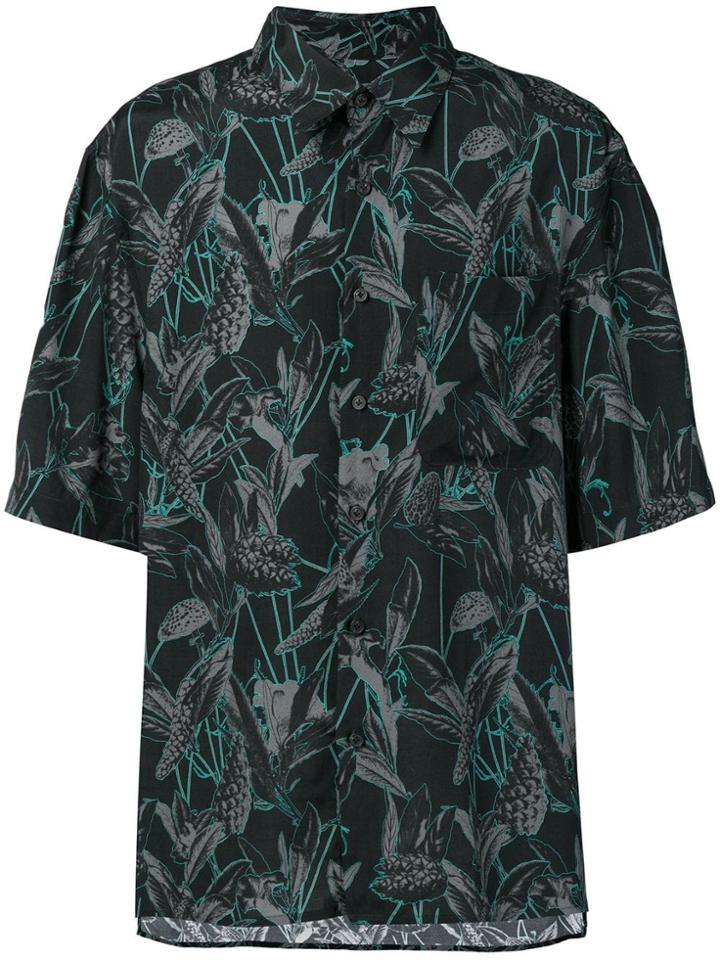 Lanvin Foliage-print Shirt - Grey