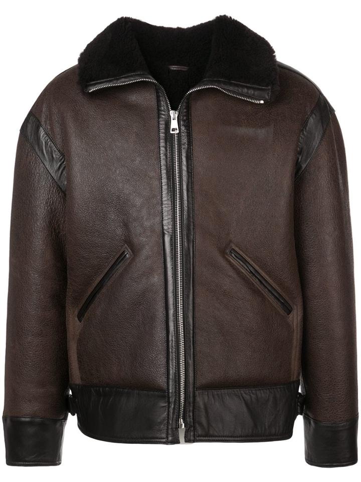 Lemaire Shearling Jacket - Brown