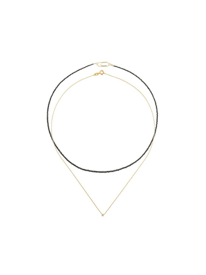 Uzerai Edits Diamond Necklace Set - Black