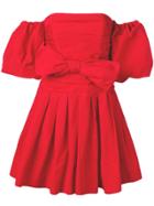 Valentino Micro Faille Dress - Red