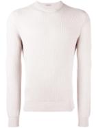 Malo Ribbed Crew Neck Jumper, Men's, Size: 48, Nude/neutrals, Cashmere