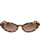 Miu Miu Eyewear Cat-eye Frame Sunglasses - Brown
